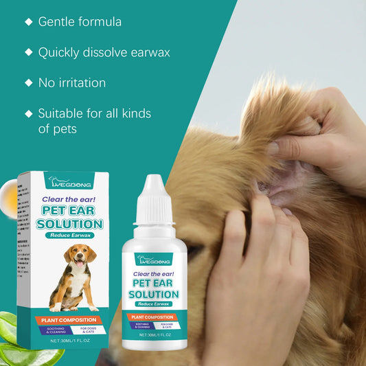 Yegbong Pet Ear Cleaner Drops – 30ml for Dogs & Cats