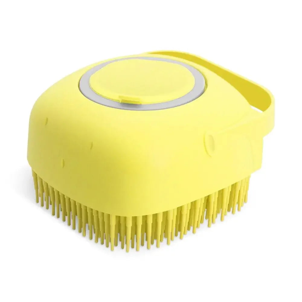 Pet Shampoo Brush – Silicone Rubber Grooming Comb for Cats & Dogs