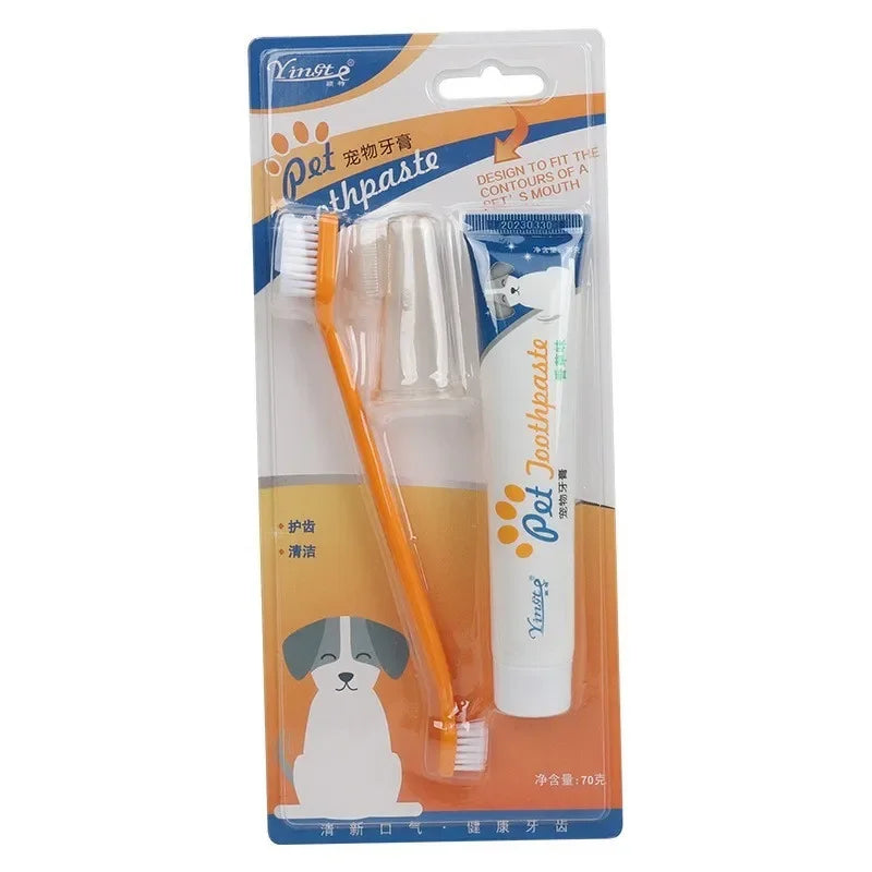 Pet Dental Care Kit – Toothbrush & Toothpaste for Dogs & Cats