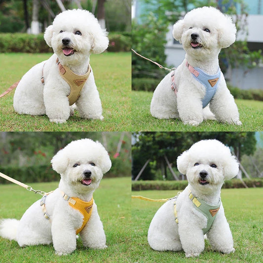 Puppy Harness & Leash Set – Breathable Vest for Small & Medium Pets
