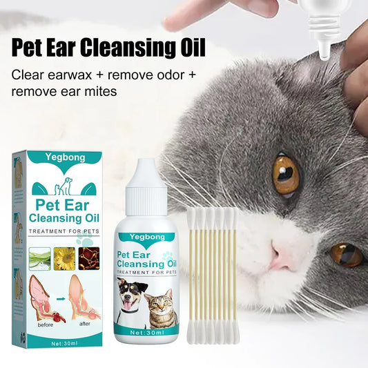 30ml Dog & Cat Ear Cleaner – Mite & Tick Removal Ear Oil