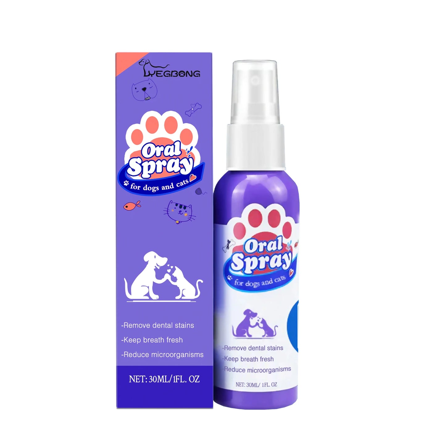 Pet Dental Spray – 30ml Oral Care for Dogs & Cats