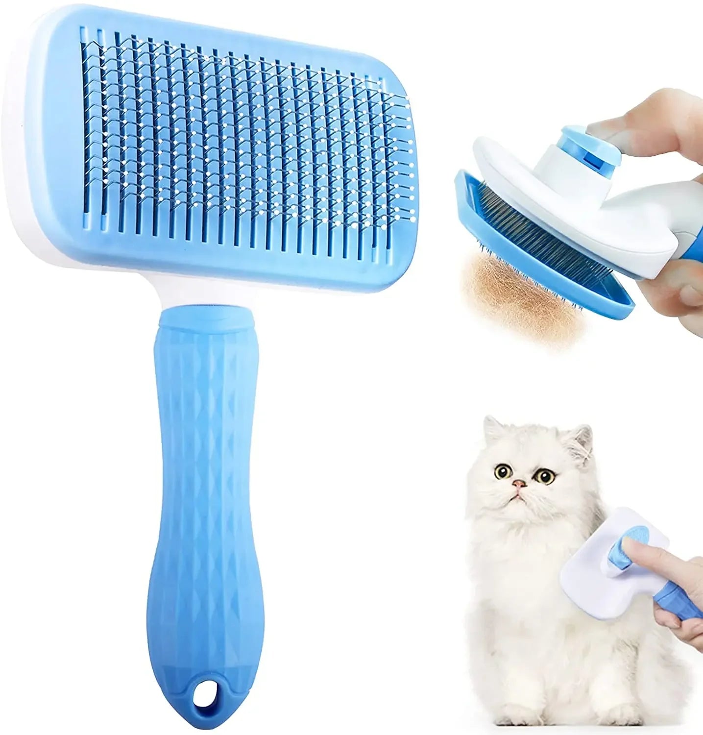 Pet Hair Remover Brush – Grooming Comb for Dogs & Cats with Long Hair