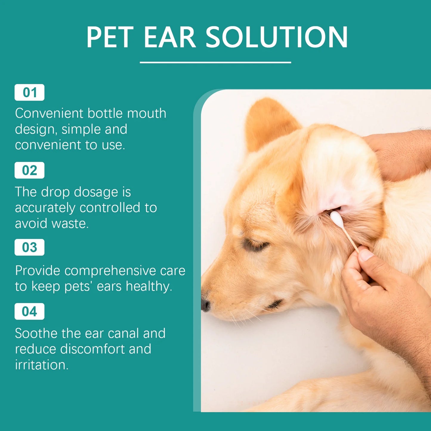 Yegbong Pet Ear Cleaner Drops – 30ml for Dogs & Cats