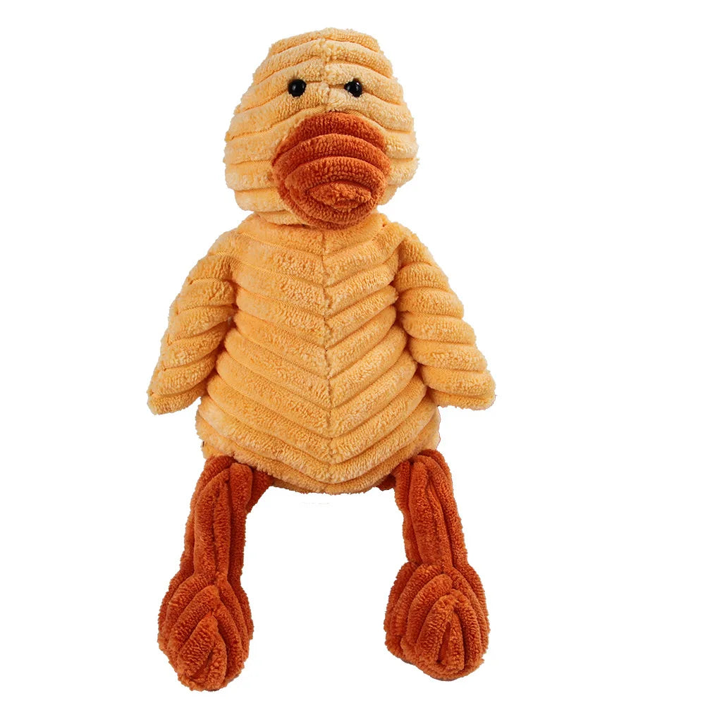 Corduroy Plush Dog Toy – Squeaky Chew Toy for Large Dogs