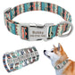 Adjustable Nylon Pet Collar – Personalized Engraved ID for Dogs & Cats