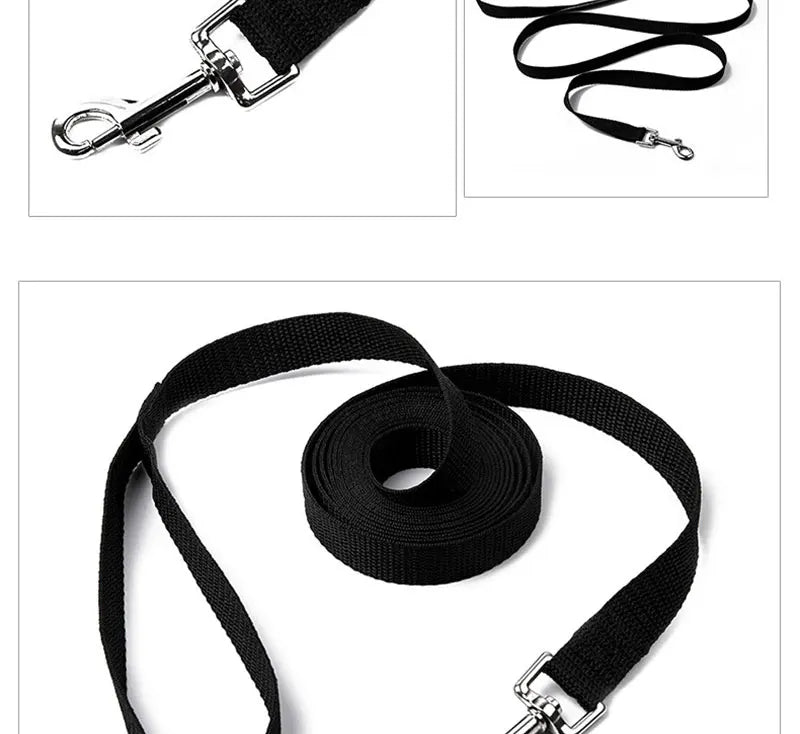 Solid Nylon Dog Leash – Long Lead for Large Dogs & Training