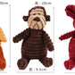 Corduroy Plush Dog Toy – Squeaky Chew Toy for Large Dogs