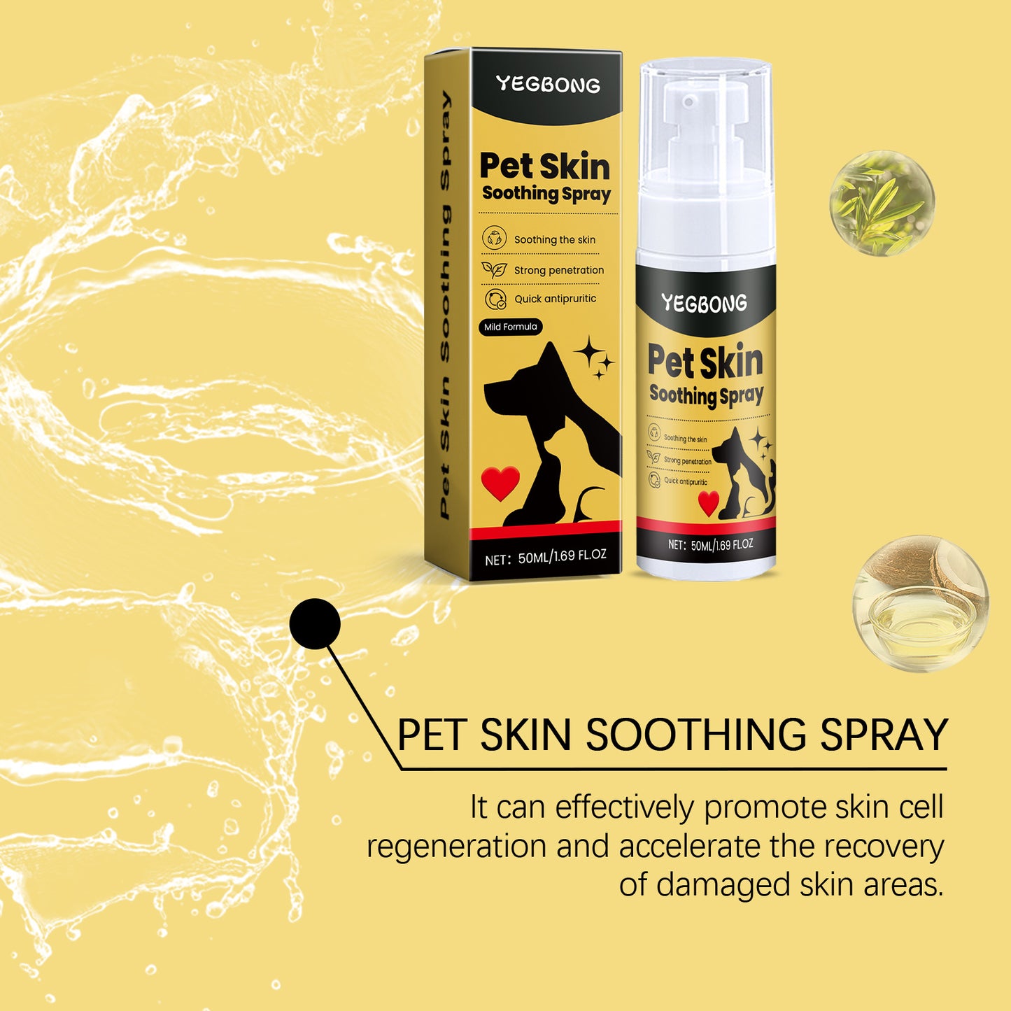 Pet Skin Care Spray – Flea & Lice Relief for Dogs and Cats