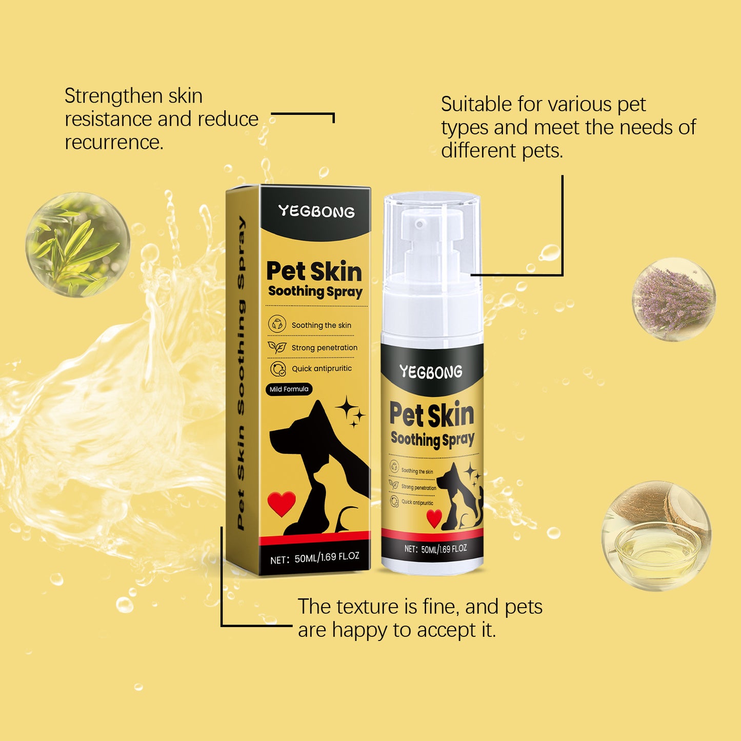 Pet Skin Care Spray – Flea & Lice Relief for Dogs and Cats