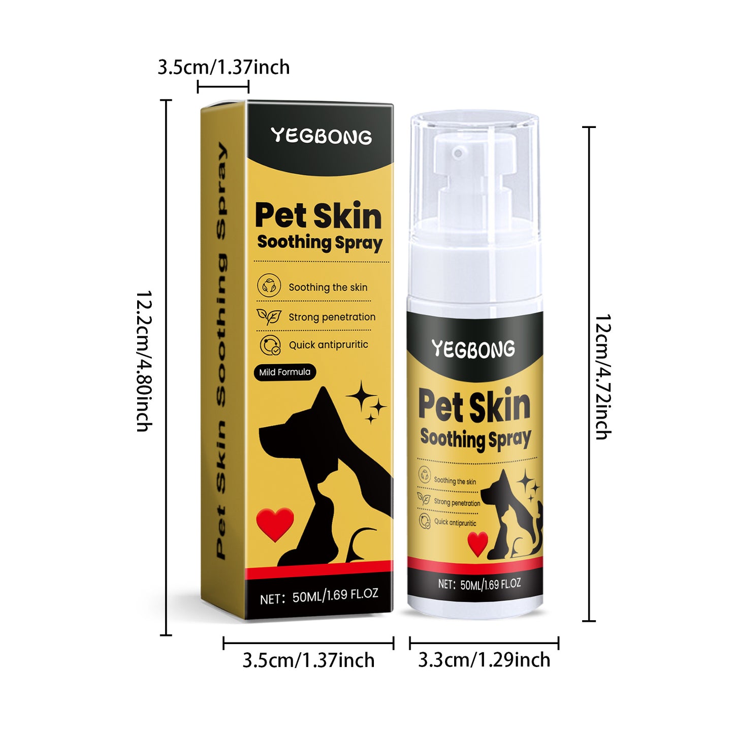 Pet Skin Care Spray – Flea & Lice Relief for Dogs and Cats