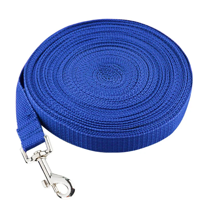 Solid Nylon Dog Leash – Long Lead for Large Dogs & Training