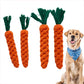 Carrot-Shaped Dog Chew Rope – Durable Cotton Bite Toy