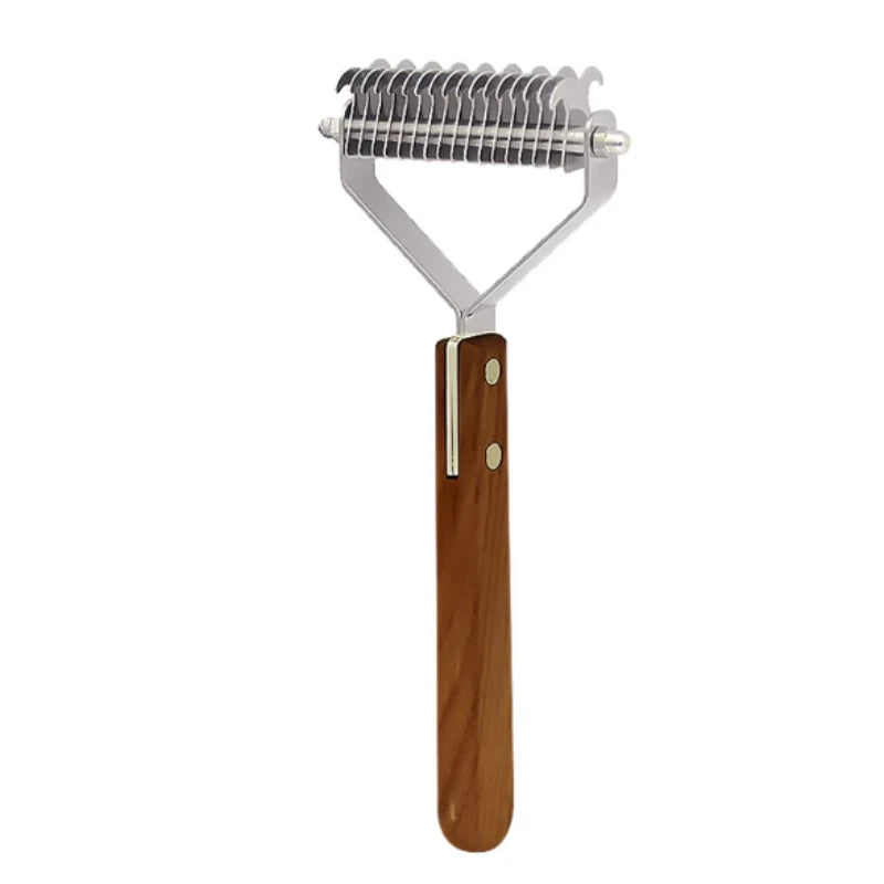 Pet Anti-Knotting Comb – Massage Hair Removal with Wooden Handle