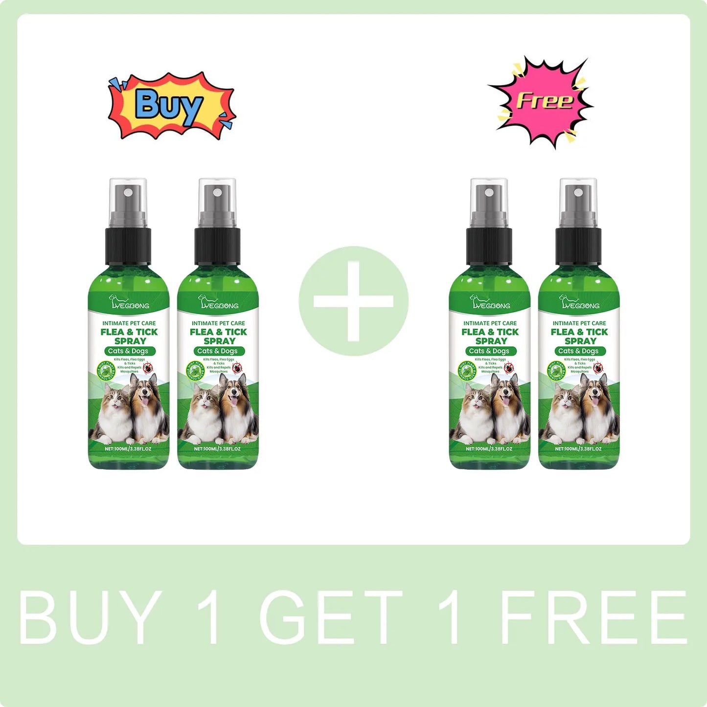 Mite & Flea Removal Spray – Anti-Lice & Tick Relief for Cats & Dogs