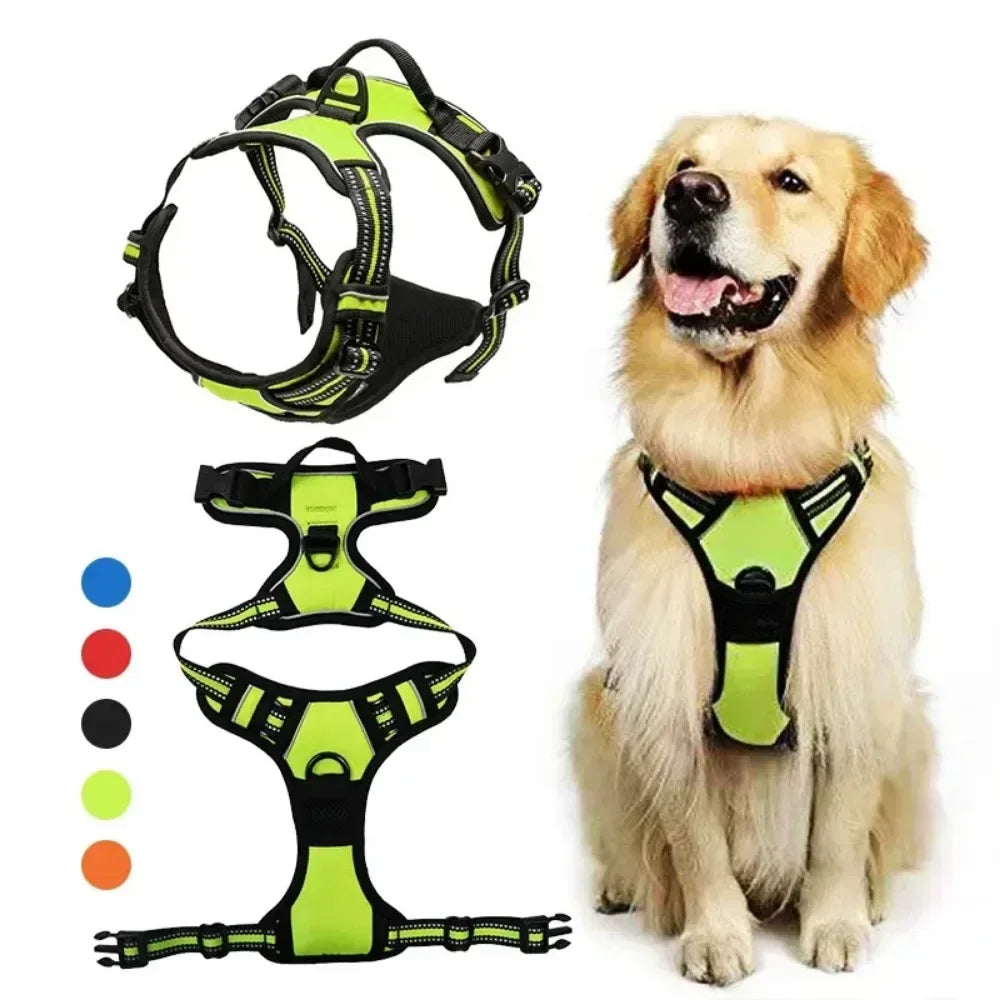 Reflective Adjustable Dog & Cat Harness – Breathable Chest Vest
