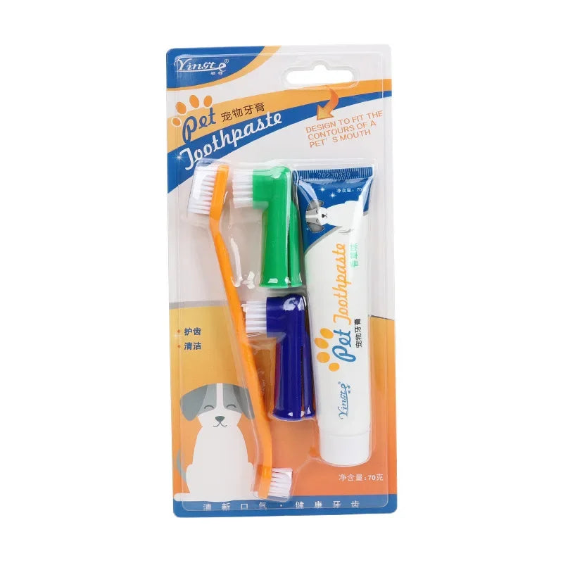 Pet Dental Care Kit – Toothbrush & Toothpaste for Dogs & Cats