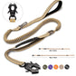 Reflective Shock-Absorbing Bungee Dog Leash – Heavy Duty with Car Seatbelt