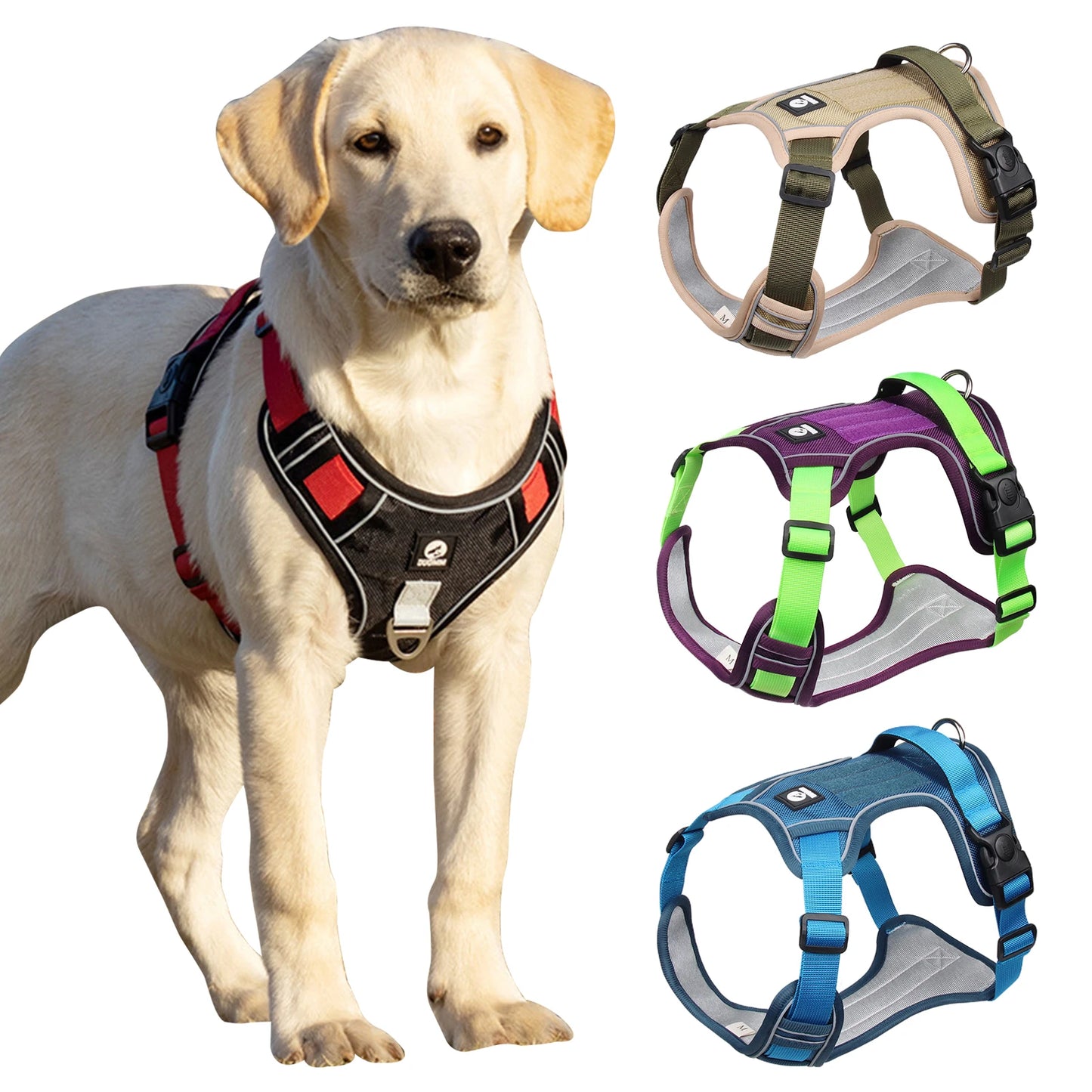 Reflective Tactical Dog Harness – Waterproof Vest for Medium & Large Dogs