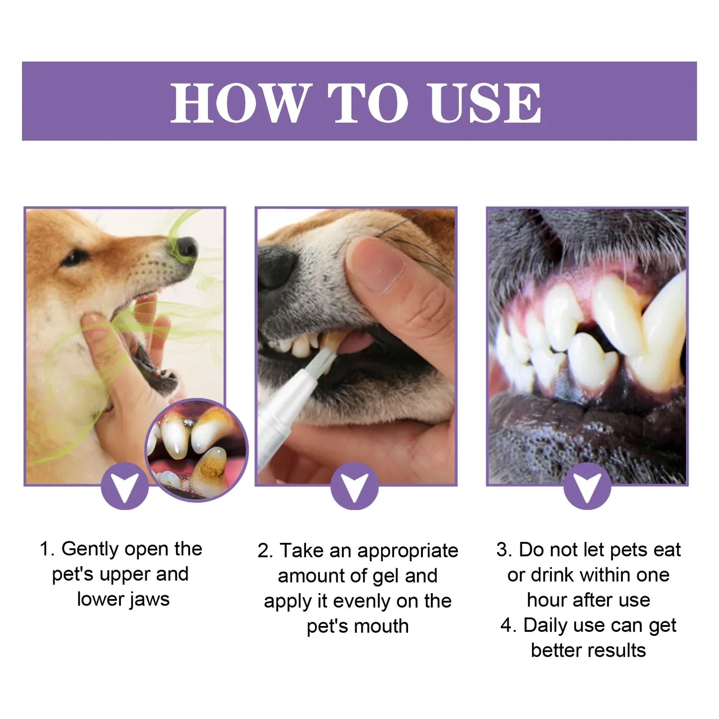 Pet Teeth Cleaning Pen – Natural Dental Gel for Dogs