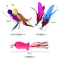 9-Pack Colorful Feather Replacement Heads – Interactive Cat Stick Toy