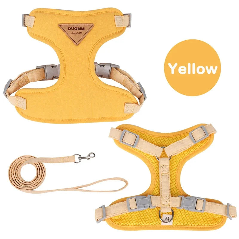Puppy Harness & Leash Set – Breathable Vest for Small & Medium Pets