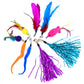 9-Pack Colorful Feather Replacement Heads – Interactive Cat Stick Toy