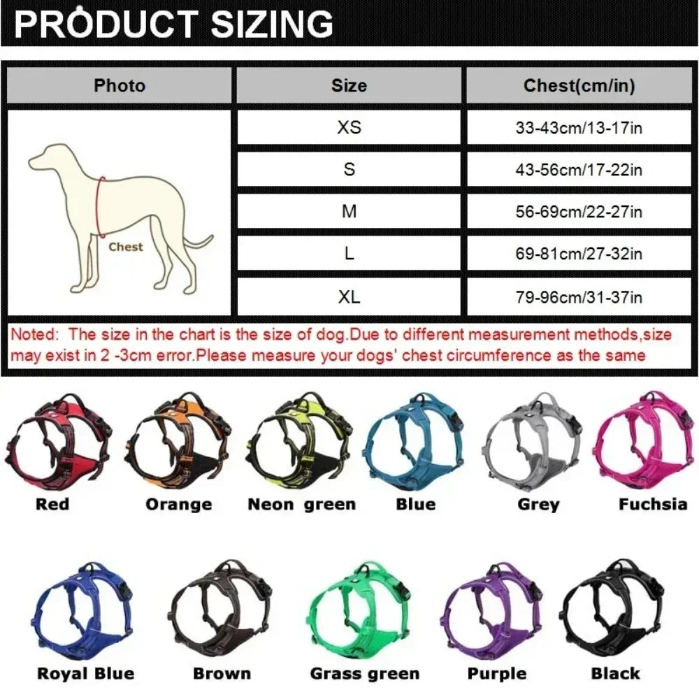 Reflective Adjustable Dog & Cat Harness – Breathable Chest Vest