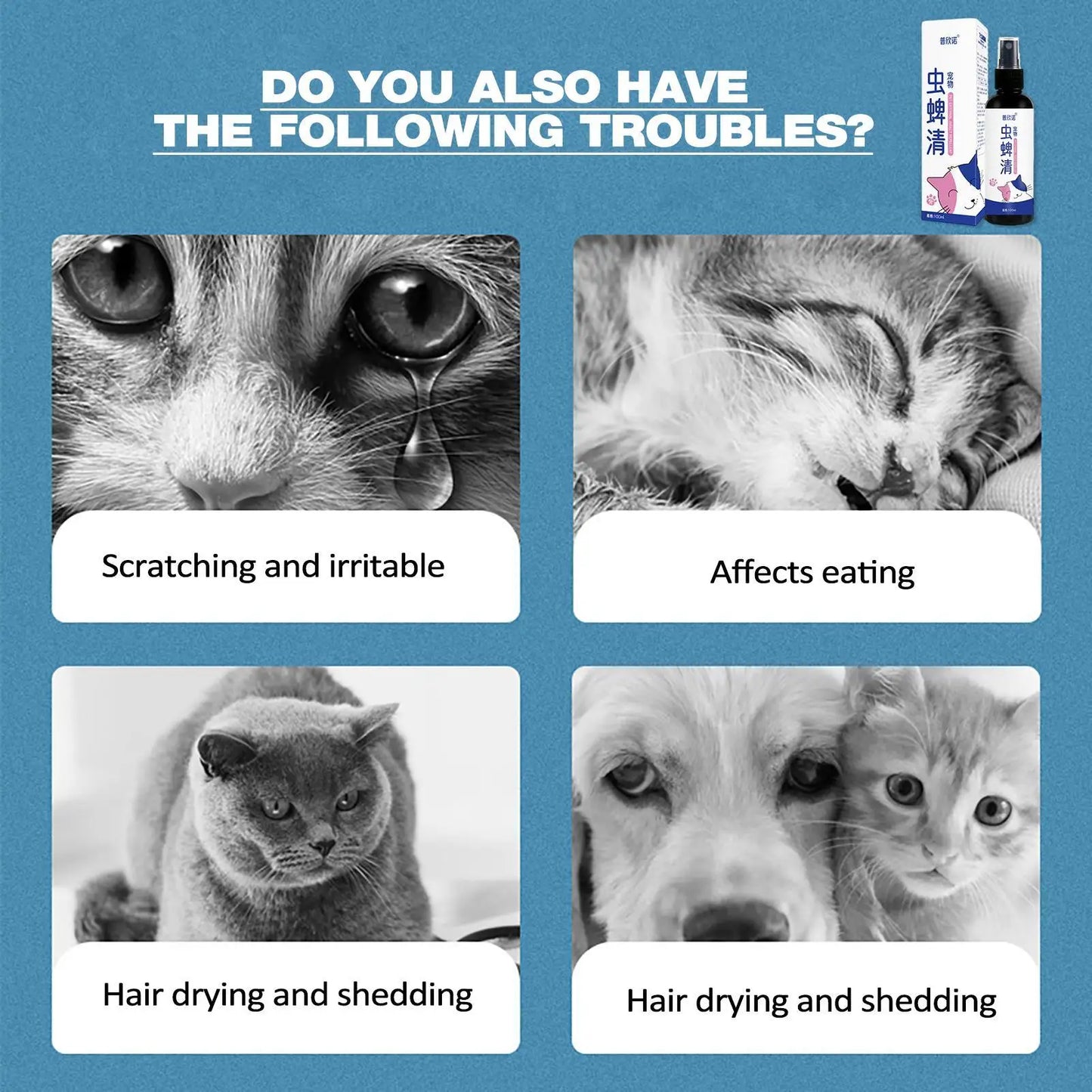 Pet Tick & Flea Repellent Spray – 100ml Safe for Dogs & Cats