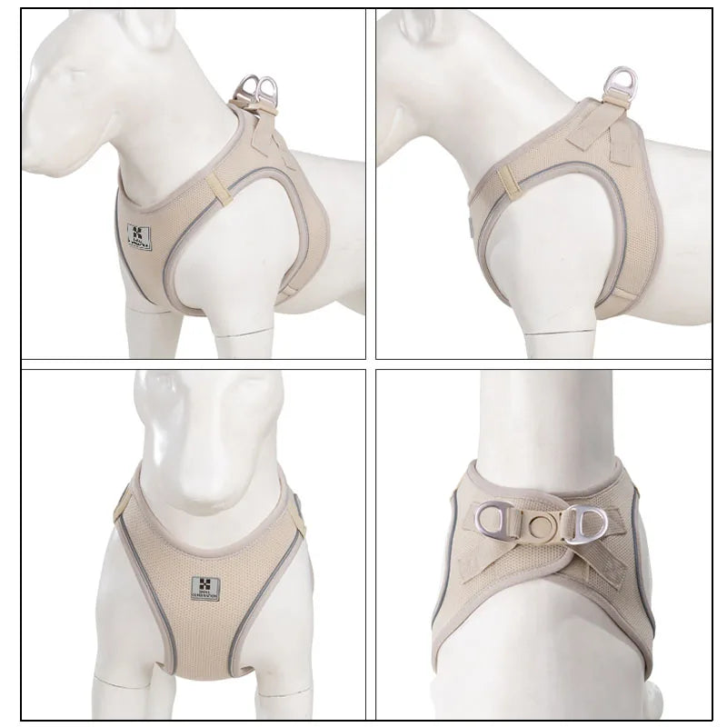 Adjustable Reflective Dog & Cat Harness Leash Set – Small & Medium Pets