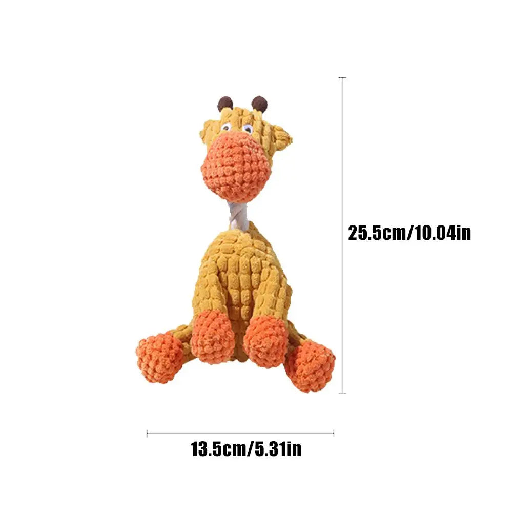 Corduroy Dog Molar Toy – Squeaky Plush Chew for Large Dogs