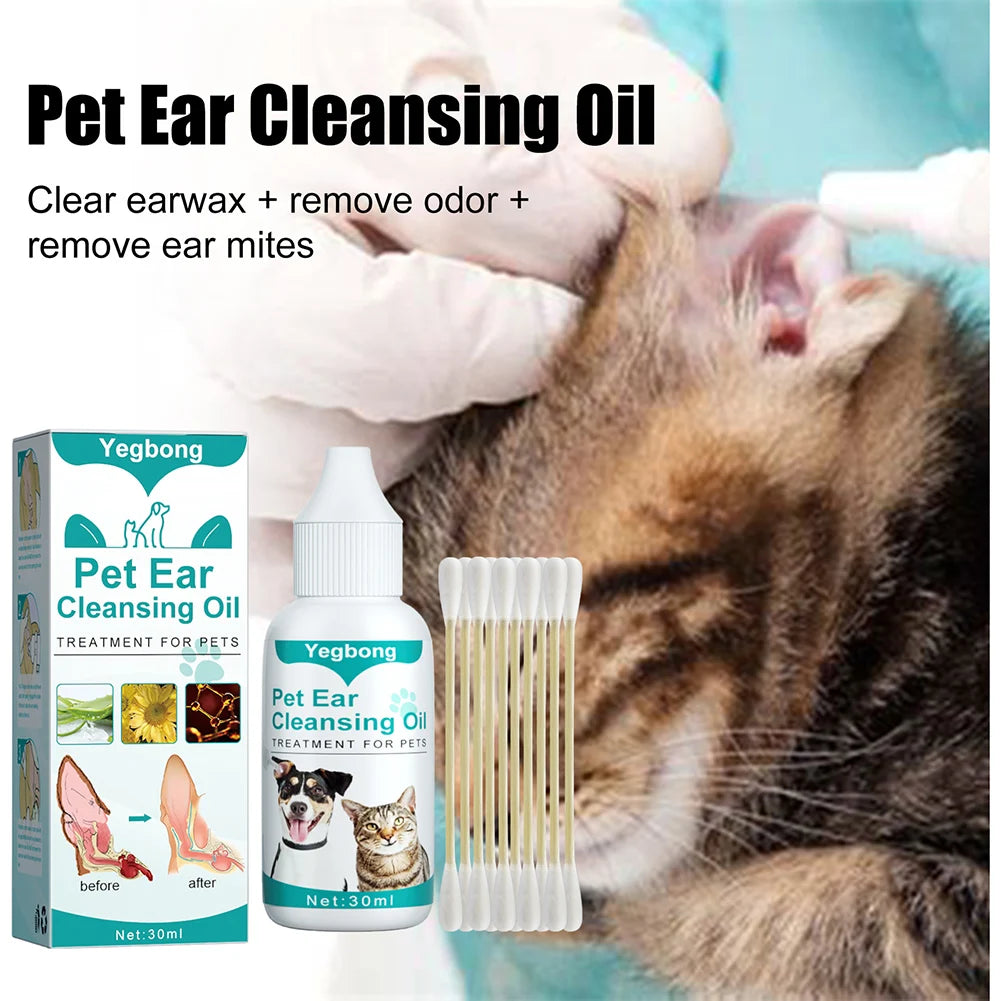 30ml Dog & Cat Ear Cleaner – Mite & Tick Removal Ear Oil