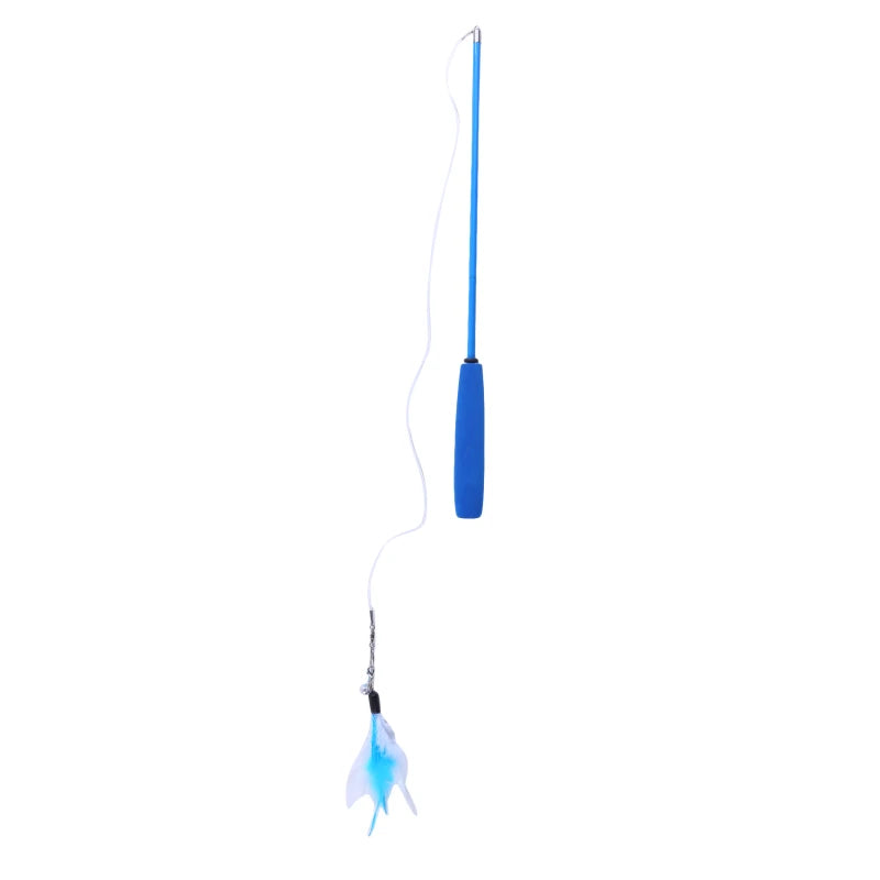 Telescopic Cat Teaser Wand – 3-Section Interactive Stick Toy