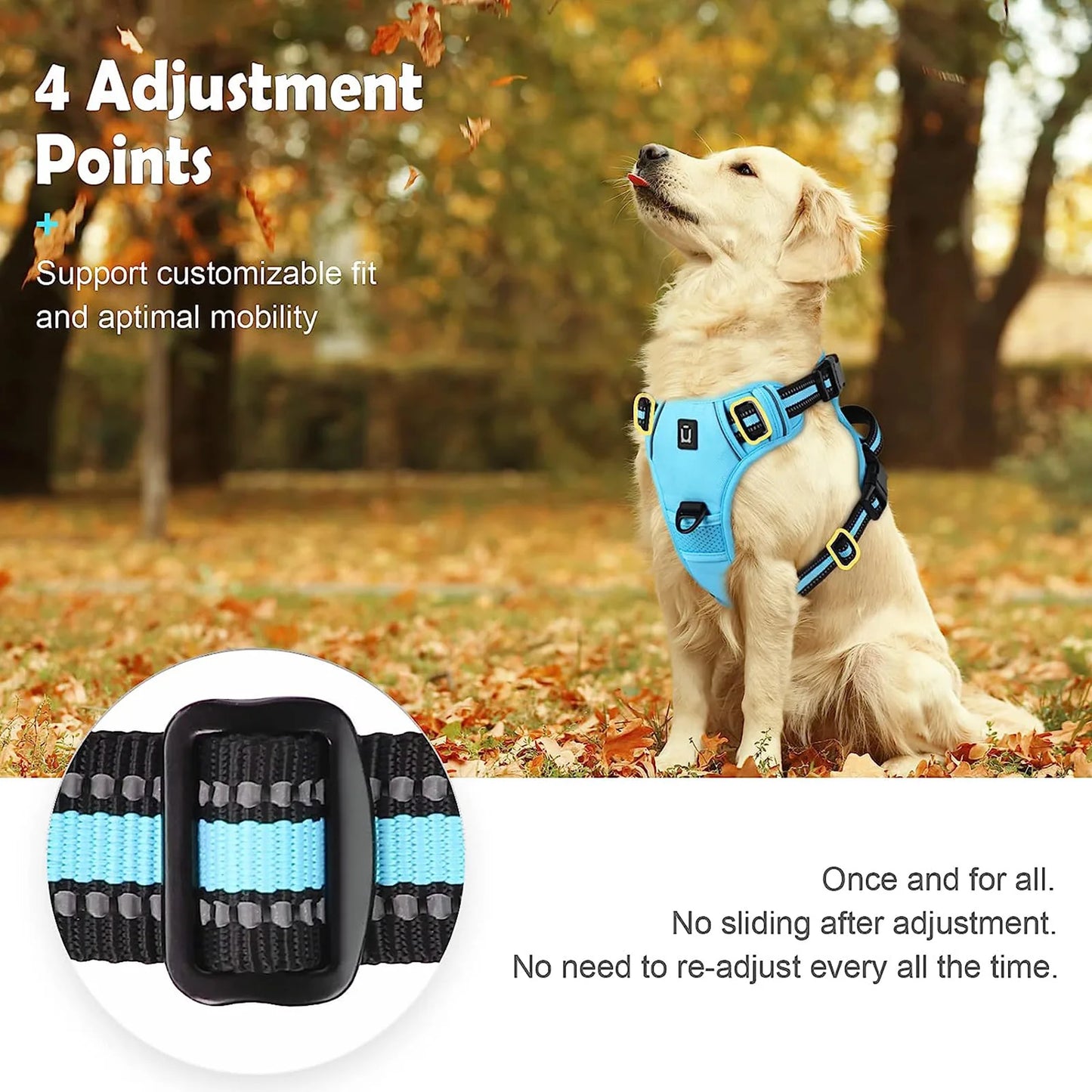 No-Pull Dog Harness – Adjustable Padded Vest with Handle