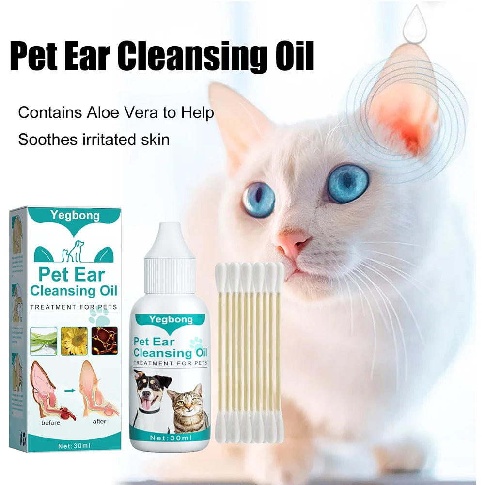 30ml Dog & Cat Ear Cleaner – Mite & Tick Removal Ear Oil