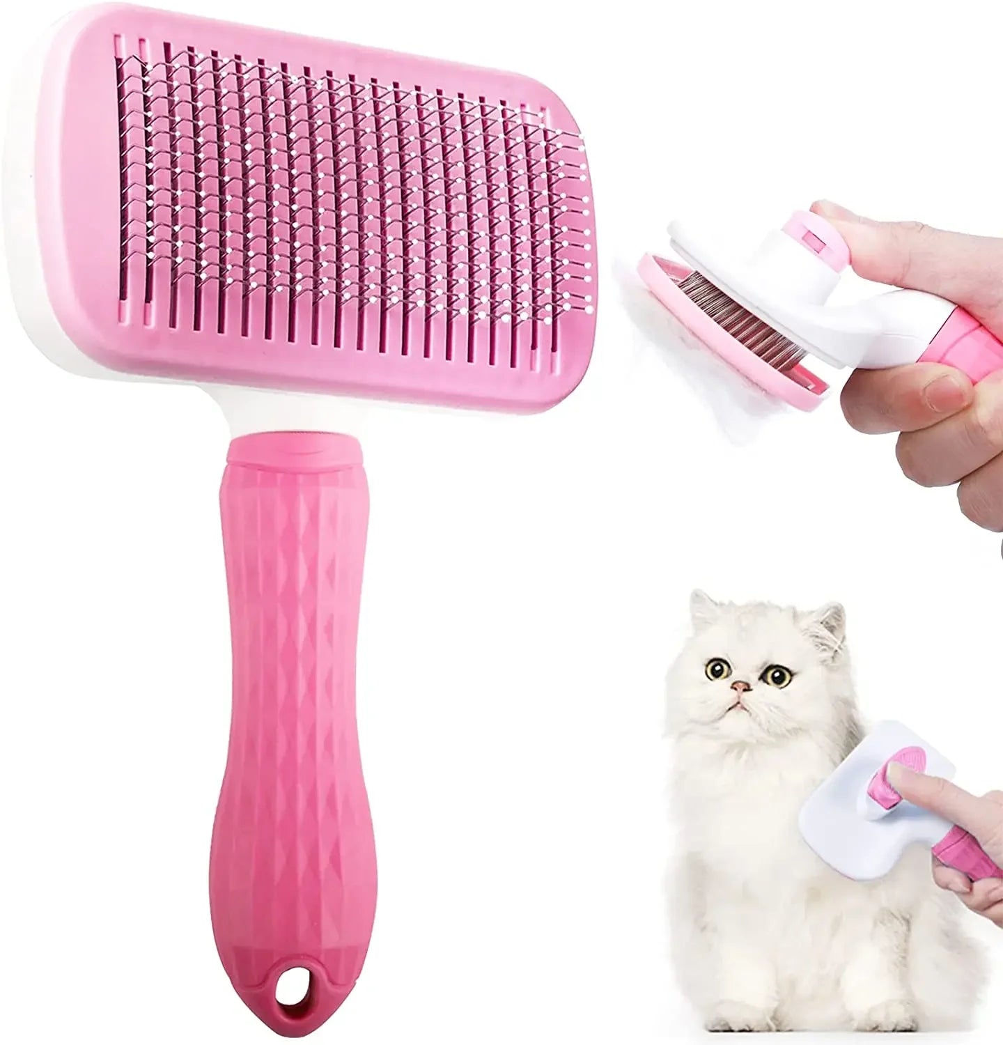 Pet Hair Remover Brush – Grooming Comb for Dogs & Cats with Long Hair