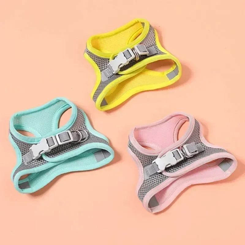 Small Dog & Cat Safety Harness – Adjustable Breathable Vest