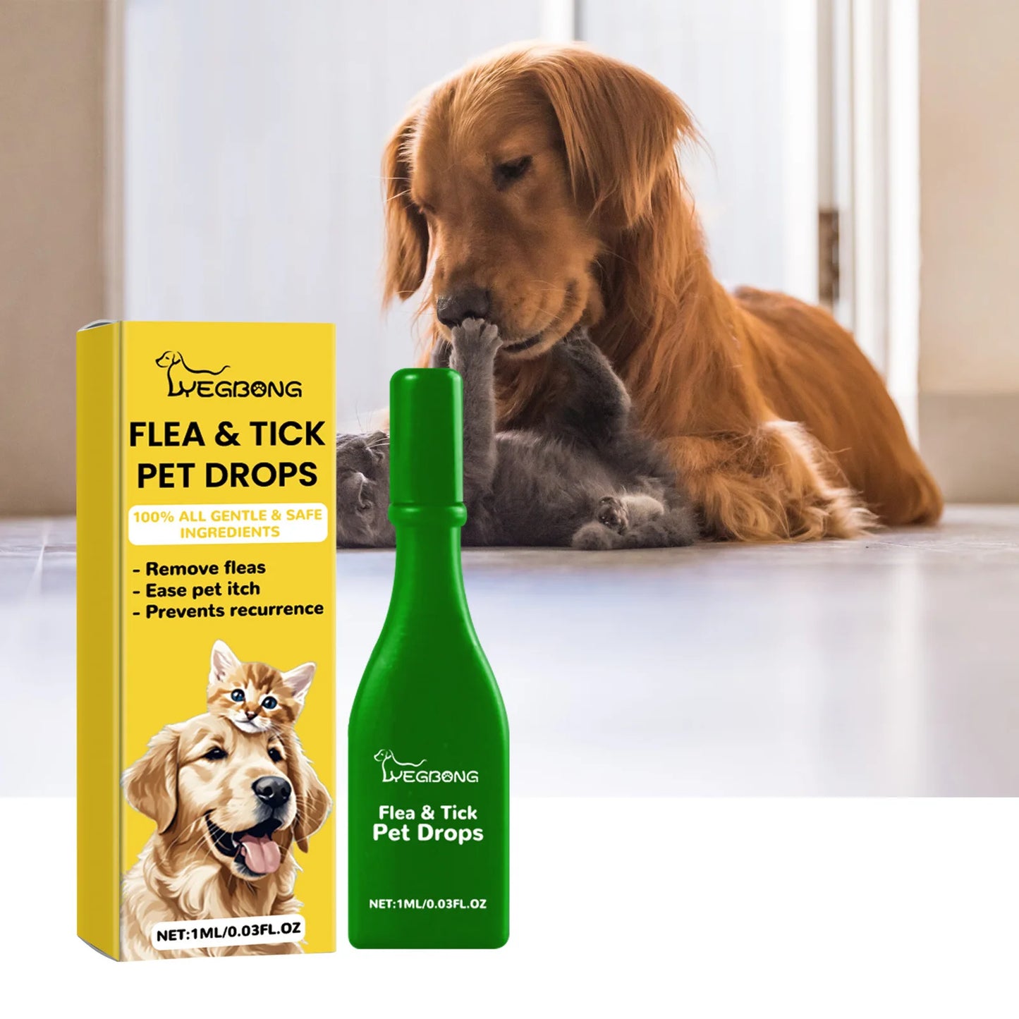 Cat Flea & Tick Treatment Drops – Anti-Flea Skin Relief