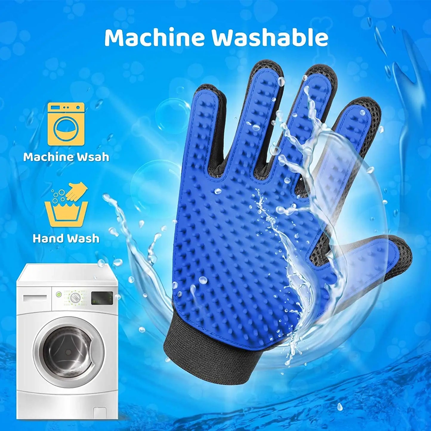 Pet Grooming Glove – Gentle Hair Remover for Cats & Dogs