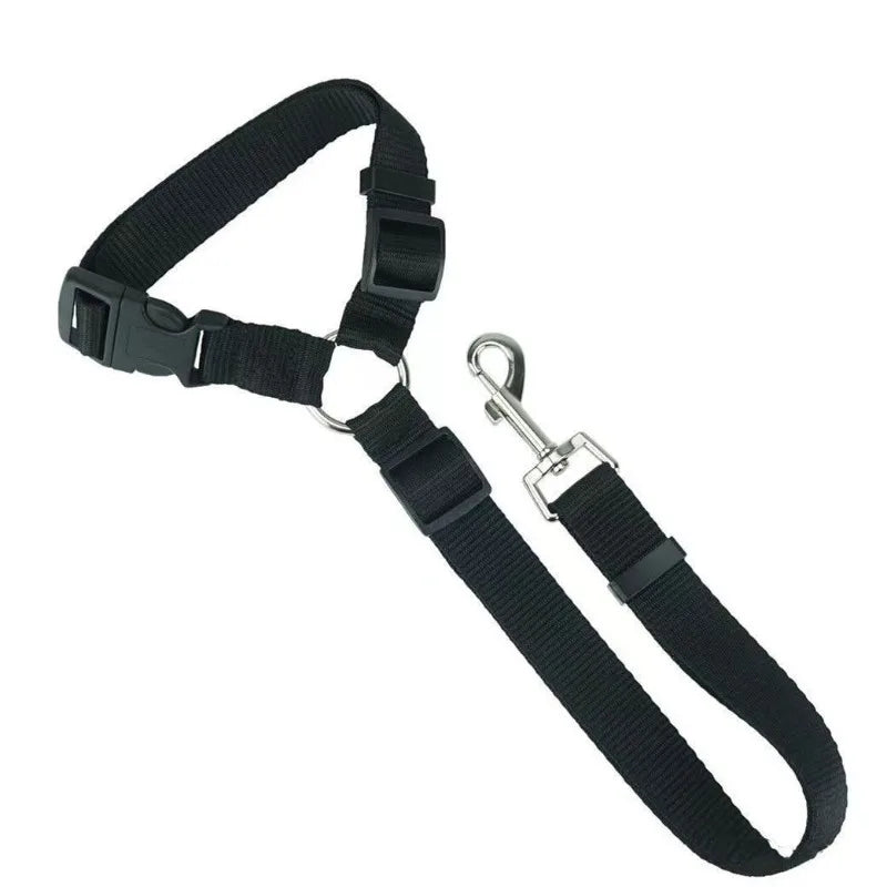 2-in-1 Pet Car Seat Belt & Leash – Adjustable Safety Harness