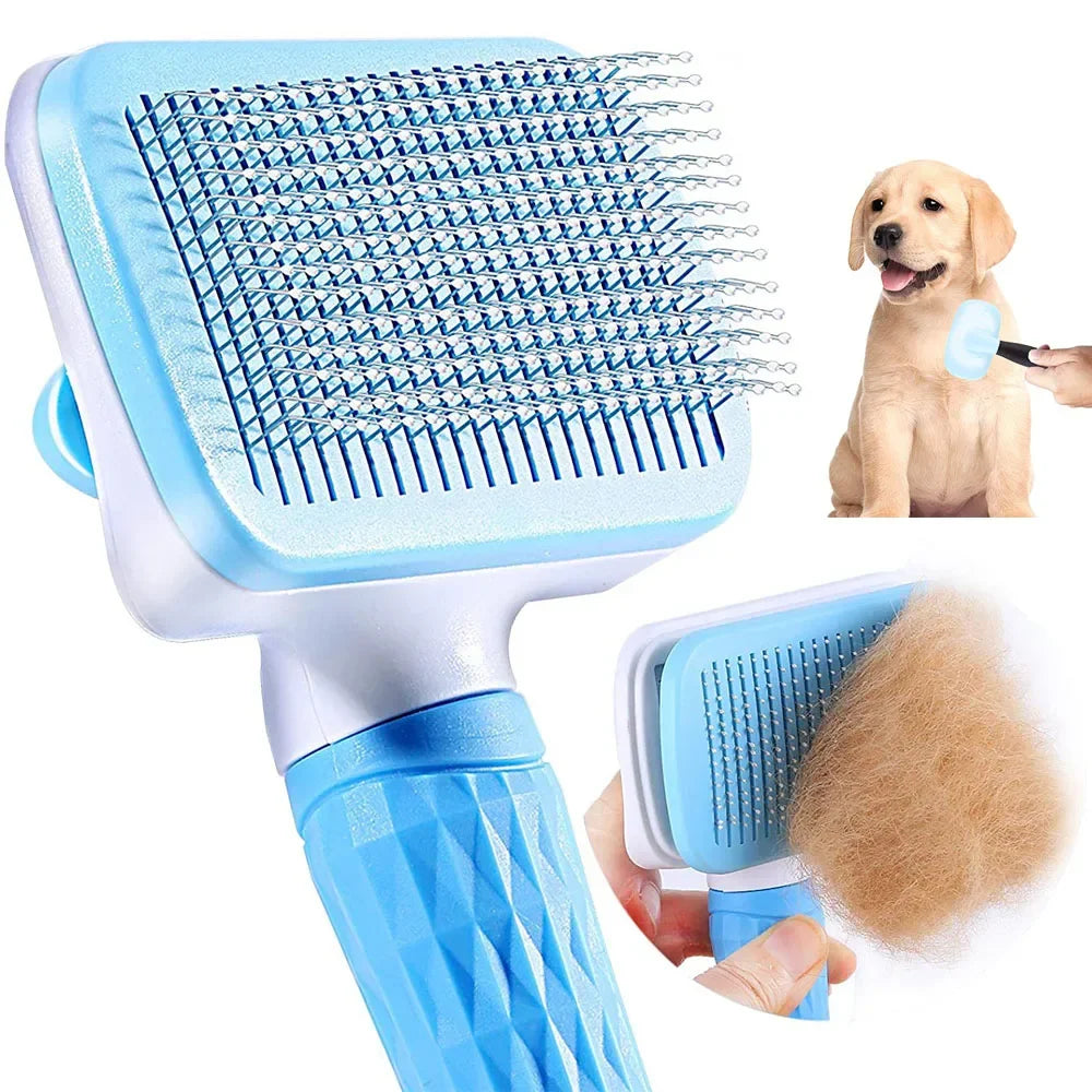 Pet Hair Remover Brush – Grooming Comb for Dogs & Cats with Long Hair