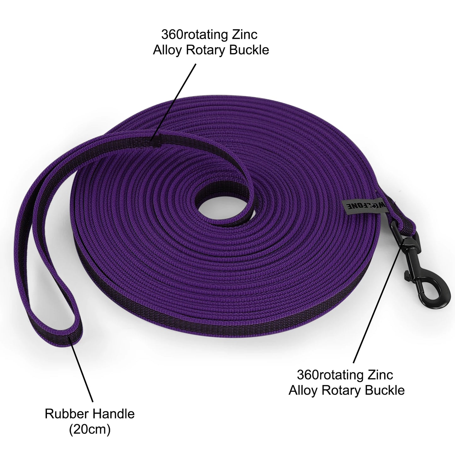 Medium & Long Dog Leash – Latex Silk Training Lead, Dual Color