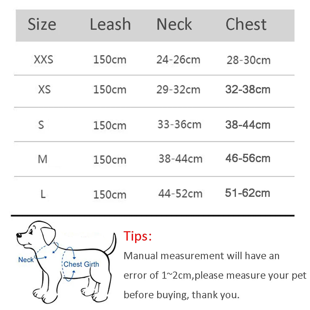 Adjustable Dog & Cat Harness Leash Set – Small Breed Vest