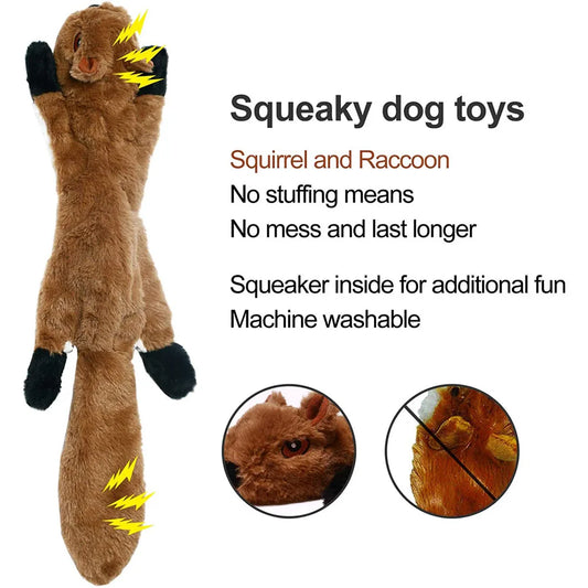 Stuffing-Free Plush Dog Toy – Durable Squeaky Chew Toy