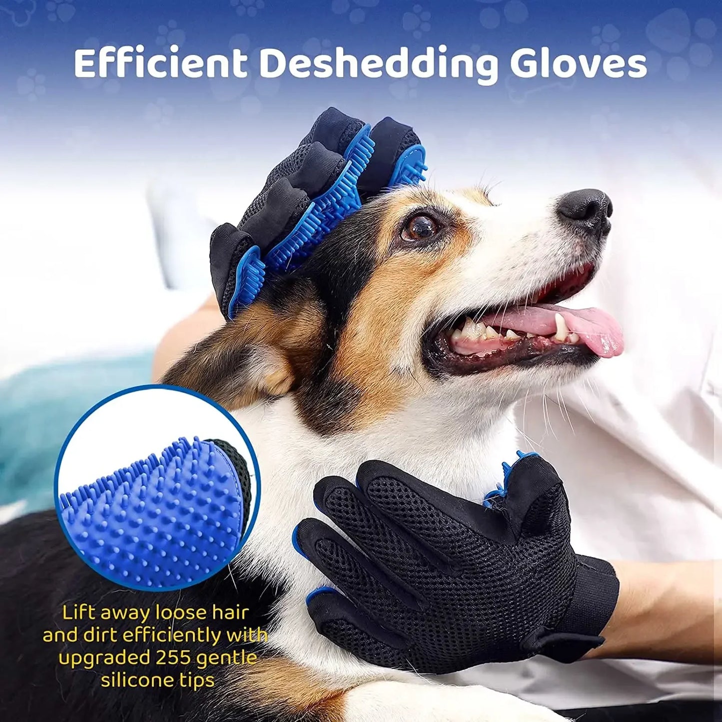 Pet Grooming Glove – Gentle Hair Remover for Cats & Dogs