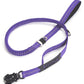 Reflective Shock-Absorbing Bungee Dog Leash – Heavy Duty with Car Seatbelt