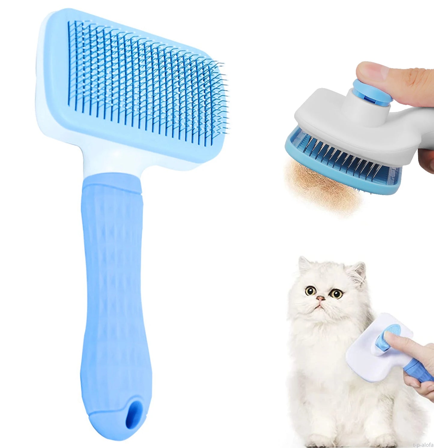 Pet Hair Remover Brush – Grooming Comb for Dogs & Cats with Long Hair