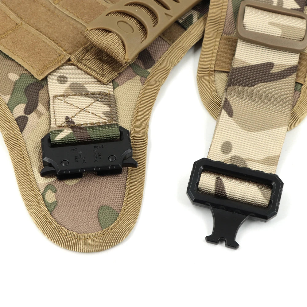 Military Tactical Dog Harness Set – Large Dog Vest with Leash & Accessories