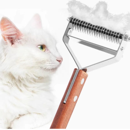 Pet Anti-Knotting Comb – Massage Hair Removal with Wooden Handle