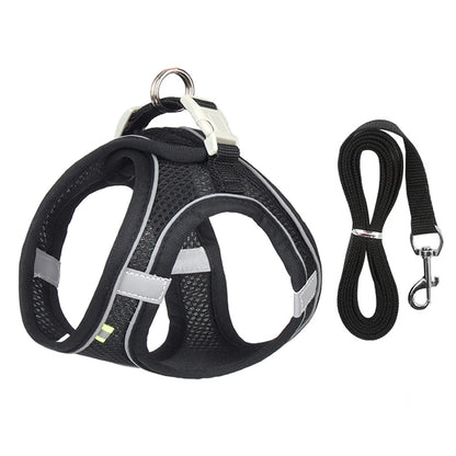 Adjustable Dog & Cat Harness Leash Set – Small Breed Vest